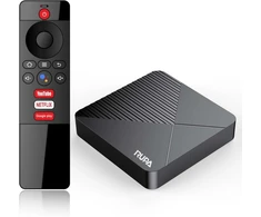 Ausinės Rupa Android Tv Box 11.0, 2024 Smart Tv Box 2gb Ram 16gb Rom Palaiko Hdr10.0 Wifi5 Dolby, Chromecast, Hulu, Netflix, Prime Video, Disney+ su nuotolinio valdymo pulteliu balsu, baltas