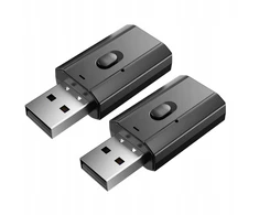 Automagnetola 2x T7 rinkinys: Bluetooth 5.0 siųstuvas/imtuvas, Rca, mažas latentinis laikas
