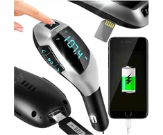 Automagnetola Bluetooth fm automobilinis transmiteris usb adapteris automobiliui audio
