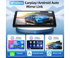 Automagnetola Fuluku 4+64g android automobilinis radijas skirtas bmw 5 e39 e53 m5 x5 1996-2007 su belaidžiu carpaly ir android auto, 9 colių ips jutiklinis ekranas su bluetooth 5.0/gps/atbuline kamera/fm/wifi/swc
