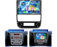 Automagnetola Hikity 4g + 64g Android automobilinis radijas Peugeot 406 1999-2004 su 9 colių jutikliniu ekranu, stereo 2 Din su belaidžiu Carplay Android Auto Fm/rds radiju Bt Gps Wifi Swc Mirror Link + atbulinės eigos kamera + mikrofonas