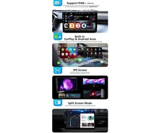 Automagnetola Sxauto android 14 ips automobilinis radijas vw golf 6 (2008-2016) - integruotas carplay android auto - atbulinės eigos kamera nemokamai - 2g + 32g - vairo valdymas dab greitas įkrovimas wifi bluetooth - 2 din 9 colių