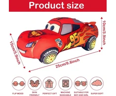 Automobiliniai pliušiniai žaislai lightning pliušinis žaislinis automobilis mielas kaklaraištis vaikiškas žaislas 25 cm animacinis lenktyninis automobilis pliušinė lėlė puikiai tinka vaikams žaisti, kolekcionuoti ir apkabinti