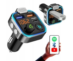 Automagnetola Automobilinis Fm siųstuvas Bluetooth, 3x Usb, laisvų rankų įranga, įkroviklis