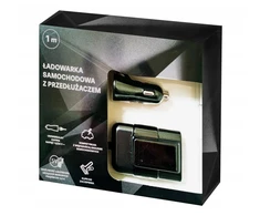 Automobilinis įkroviklis 2xusb 5v su ilginamuoju laidu