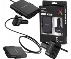 Automobilinis įkroviklis Adata 5x usb qc 3.0 17w/35w