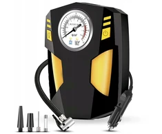 Automobilinis kompresorius 12v su manometru ir Led