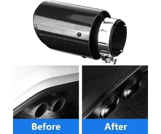 Automobilio išmetimo anglies pluošto tipo išmetimo vamzdžio galinis duslintuvas, skirtas 63 mm 89 mm