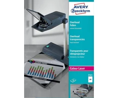 Avery Zweckform 3561 skaidrės projektoriui, 0,13 mm, padidinto storio, dengtos, sukraunamos, labai atsparios karščiui