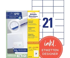 Avery Zweckform universalūs lipdukai 70 x 42,3 mm, balti