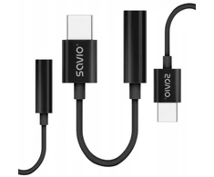 AVO+ Usb-c audio adapteris į mini Jack 3,5 mm Aux su Dac Savio Ak-74