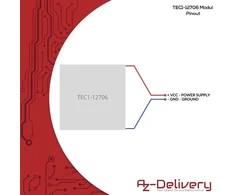 Azdelivery 5 x Termoelektrinis peltier elementas Tec1-12706 peltier aušintuvas 12 V su el. knyga