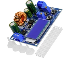 Azdelivery hw-140 dc-dc buck boost galios keitiklis automatinis step up/down, voltų ir amperų matuoklis lcd ekranas, įtampos keitiklis 3a 5.5v-30v į 0.5v-30v suderinamas su arduino, įskaitant e-knygą!