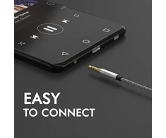 Baker 2 x Aux laidas, (90° stačiu kampu kištukas + tiesus jungties audio laidas) 1 m 3.5 mm stereo nailono pintas aux audio laidas ausinėms, ipod, iphone, ipad, namų/automobilio stereo sistemoms, juodas ir baltas