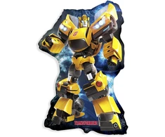 Balionas bumblebee transformers xxl didelis milžiniškas balionas apie 75 cm dekoracija gimtadieniui folinis balionas su gimtadieniu dekoracija
