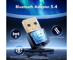 Banaone Bluetooth adapteris Pc, 5.4 Bluetooth dongle, skirtas pelei, klaviatūrai, ausinėms, mobiliajam telefonui, Usb Bluetooth adapterio valdiklis, Bluetooth stick, skirtas Windows 11/10/8.1/7 (a)