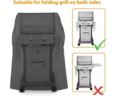 Barbecue dangtis, atsparus oro sąlygoms, 420d Oxford dujinis grilio gaubtas, atsparus plyšimui, uv spinduliams atsparus brezentas griliui su lipniomis juostelėmis ir laikymo krepšiu, 76 x 66 x 110 cm