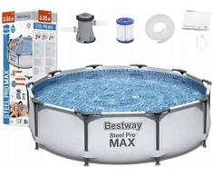 BASEINAS BESTWAY KARKASINIS SODAS APVALUS DIDELIS RINKINYS POMPA FILTRAS 305 x 76