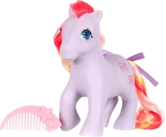 Basic Fun My Little Pony, 35293 Klassikiniai vaivorykštiniai poniai Sky Rocket Pony, 20 cm dydžio, retro stiliaus arkliukai dovanos mergaitėms, žaislinės gyvūnų figūrėlės, arklių žaislai vaikams nuo 3 metų