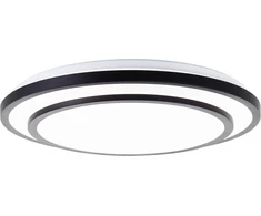 Basic led sieninis ir lubinis šviestuvas | skersmuo 50 cm | 5500 lm | lubinis šviestuvas su juodu rėmu ir cct (3000–6500 k) | reguliuojamas nuotolinio valdymo pulteliu | 36 w | pagamintas iš metalo/plastiko | juodos/baltos spalvos