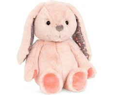 Battat B. toys minkštas žaislinis triušis, itin minkštas pliušinis žaislas ilgomis ausimis, mergaitėms, berniukams, kūdikiams ir vaikams nuo 0 mėnesių, persikų spalvos, šviesiai rožinis