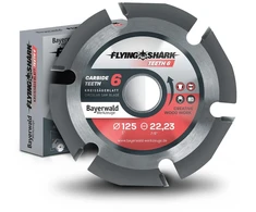 Bayerwald Flying Shark medžio pjovimo diskas, skersmuo 125 mm (6 dantys) – drožimui, žievės pašalinimui – idealus galios drožimui