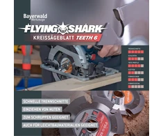Bayerwald Flying Shark medžio pjovimo diskas, skersmuo 125 mm (6 dantys) – drožimui, žievės pašalinimui – idealus galios drožimui