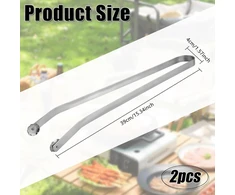 Bbq Grill 2 vnt. nerūdijančio plieno grilio žnyplių rinkinys, 39 cm profesionalios Bbq žnyplės, mėsos žnyplės su ratukais, ilgos nerūdijančio plieno grilio žnyplės, skirtos maisto gaminimui virtuvėje, iškyloms, kepimui ant grotelių vartant