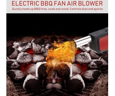 Bbq pūstuvas, nešiojamas elektrinis bbq pūstuvas skirtas stovyklavimui, iškyloms, lauko kepsninėms, gaminimo įrankis su patogia rankena ir be apribojimų maitinimo laidu, numatytasis