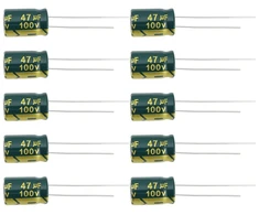 Monitorius Be In Your Mind 10 vnt. 47uf 100v 105°c radialiniai aukšto dažnio aliuminio elektrolitiniai kondensatoriai ± 20%, tinkami televizorių lcd monitorių žaidimų remonto dalims 8 x 12 mm