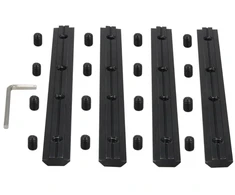 Befenybay 4 vnt. juodos tiesios vidinės jungties laikiklis, 17,8 cm ilgio, su m6 varžtais, skirtas 8 mm t formos aliuminio ekstruzijos profilių serijai 3030