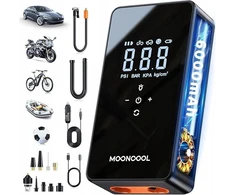 Belaidis automobilinis kompresorius elektrinis siurblys 6000mah 12v