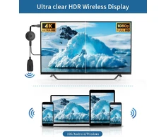 Ausinės Belaidis Hdmi Dongle 4k Media Transliacijai