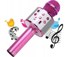 Belaidis karaoke mikrofonas bluetooth įrašymui dainavimui garsiakalbis usb