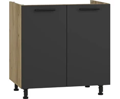 Bella dk-80/82 virtuvės spintelė po kriaukle, fasadas: antracitas