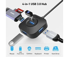 Benfei 4 prievadų usb 3.0 šakotuvas, usb skirstytuvas 5 gbps usb kelių jungčių usb a skirstytuvas, skirtas pelei, klaviatūrai, atmintinei, u diskui, spausdintuvui, suderinamas su nešiojamuoju kompiuteriu, stacionariu kompiuteriu, XBOX ps5 ir meh