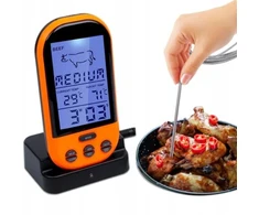 Bevielis skaitmeninis virtuvės termometras mėsai, maistui, Lcd ekranas, zondas
