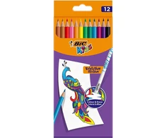 Bic Kids Evolution Illusion trinamos spalvotos pieštukinės (12 vnt. pakuotė)