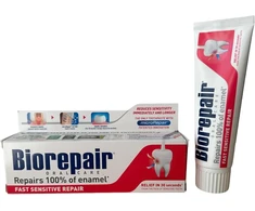 Biorepair Fast Sensitive Dantų Pasta 75ml (3 vnt.) - Remontas ir Apsauga