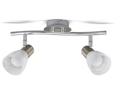 B.k.licht led lubinis šviestuvas pasukamas, šilta balta šviesa, e14 lizdas, lubinis šviestuvas, led lempa, svetainės lempa, miegamojo lempa, virtuvės lempa, 34.5 x 10 x 14.5 cm, matinis nikelio chromas