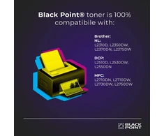 Juodas Point Premium tonerio rinkinys, 2 vnt., suderinamas su Tn-2410 Tn2420 Tn-2420 Tn2410, juodas, skirtas Brother Hl-l2350dw Hl-l2375dw L2310d L2370dn Dcp-l2530dw Dcp-l2510d L2550dn Mfc-l2710dw Mfc-l2750dw L2710dn