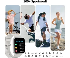 Blackview išmanusis laikrodis vyrams moterims su telefono funkcija (skambinimas / atsiliepimas) / pranešimų priminimas, sportinis laikrodis su daugiau nei 100 sporto režimų, fitneso laikrodis, širdies ritmo miego monitorius, žingsniamatis, išmanusis laikr