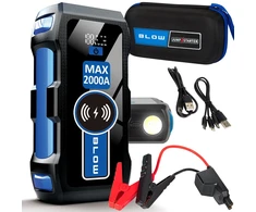 Blow Jump starteris paleidėjas boosteris 2000a powerbank galingas žibintuvėlis rinkinys 12000mah