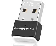 Bluetooth 5.3 adapteris kompiuteriui, usb bluetooth adapterio dongle, usb edr bluetooth belaidis siųstuvas-imtuvas, skirtas staliniam kompiuteriui, nešiojamam kompiuteriui, kompiuteriui, ausinėms, klaviatūrai, pelei, bluetooth stereo, su windows