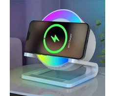 Bluetooth garsiakalbis, naktinė lemputė, belaidis įkroviklis, 5 šviesos režimai