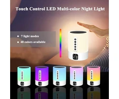 Kompiuterio kolonėlės Bluetooth kolonėlė su šviesa, baltojo triukšmo aparatas, šviesos žadintuvas, naktinė lempa, jutiklinis pritemdymas su žadintuvu, dovanos mergaitėms, berniukams, vaikams, paaugliams, moterims, dovanų idėjos, šaunūs dalykai