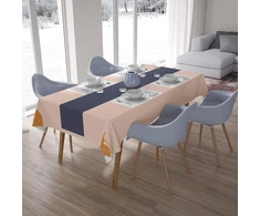 Bonamaison virtuvės dekoracija, staltiesė, oranžinė, ne tiesi balta, 140 x 200 cm - sukurta ir pagaminta Turkijoje