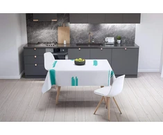 Bonamaison virtuvinis dekoratyvinis staltiesė turkio spalvos balta 140 x 140 cm - suprojektuota ir pagaminta Turkijoje