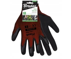 Bradas flash grip red apsauginės darbo pirštinės, dydis 9