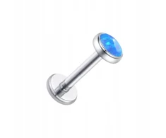 Breil Piercing'o auskaras sidabrinis labret mėlynas opalas titanas Lobe Helix 1,2/6/3